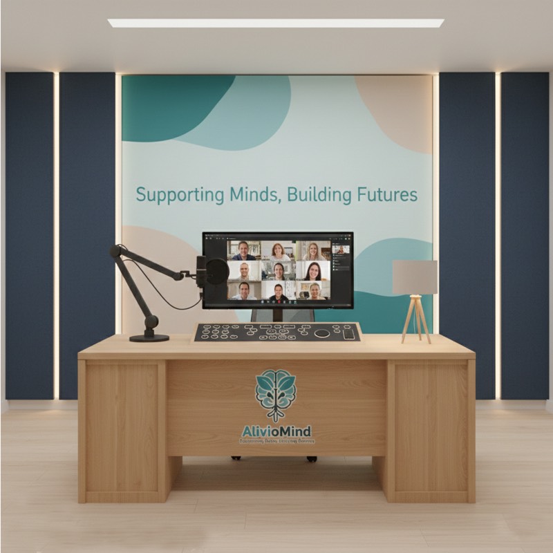 AlivioMind Digital Access Corner: podcast and virtual session studio